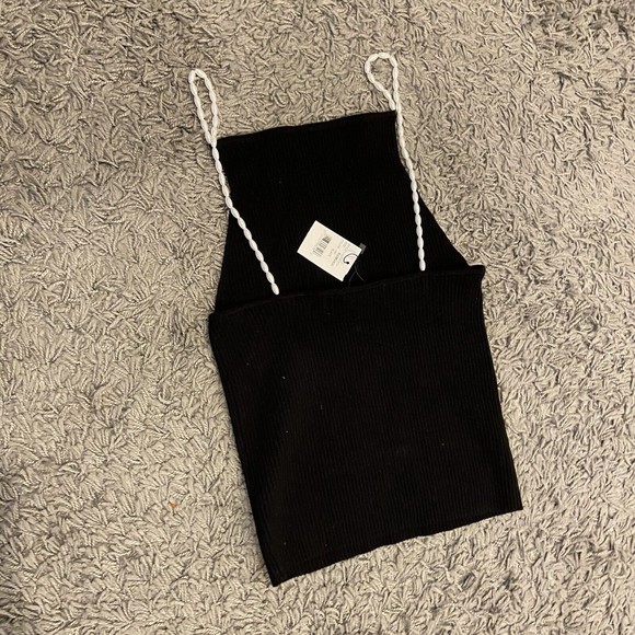 Musier Paris NWT Iconic Lena Pearl Tank Top in Black Size 38/Small - Picture 16 of 16